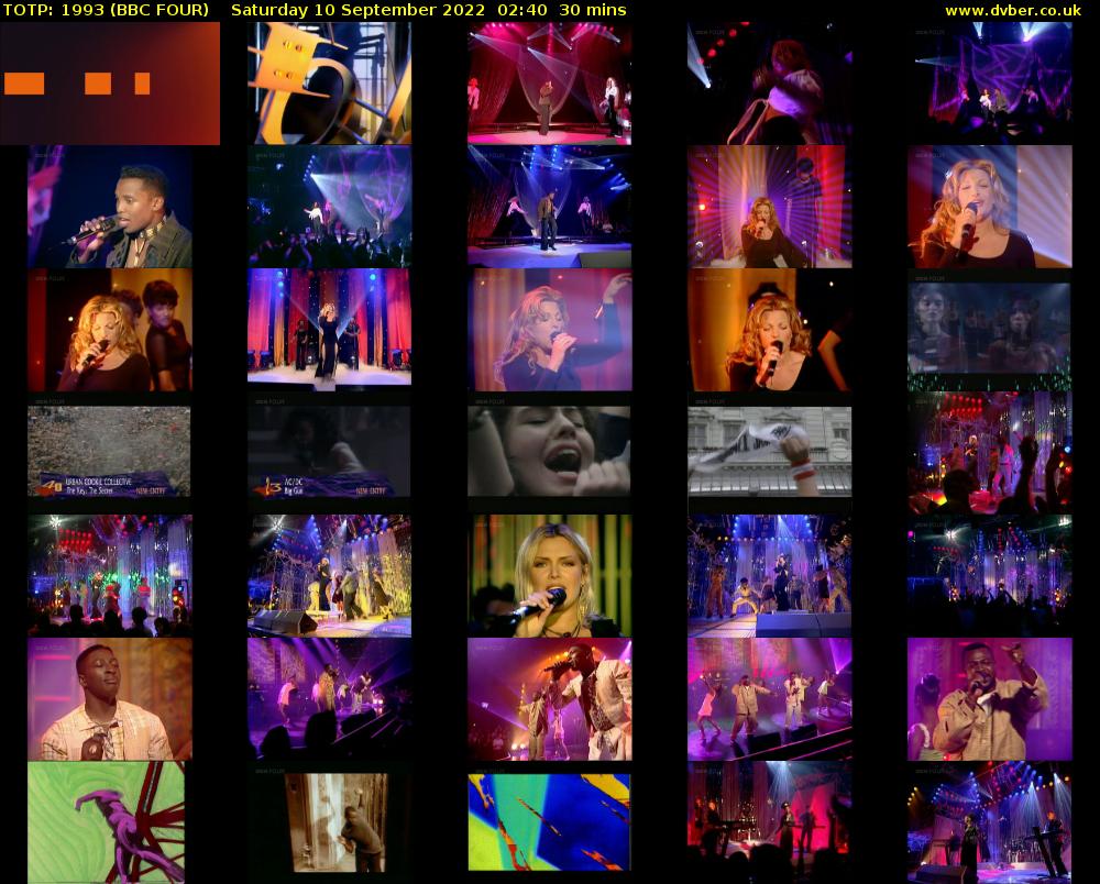TOTP: 1993 (BBC FOUR) Saturday 10 September 2022 02:40 - 03:10