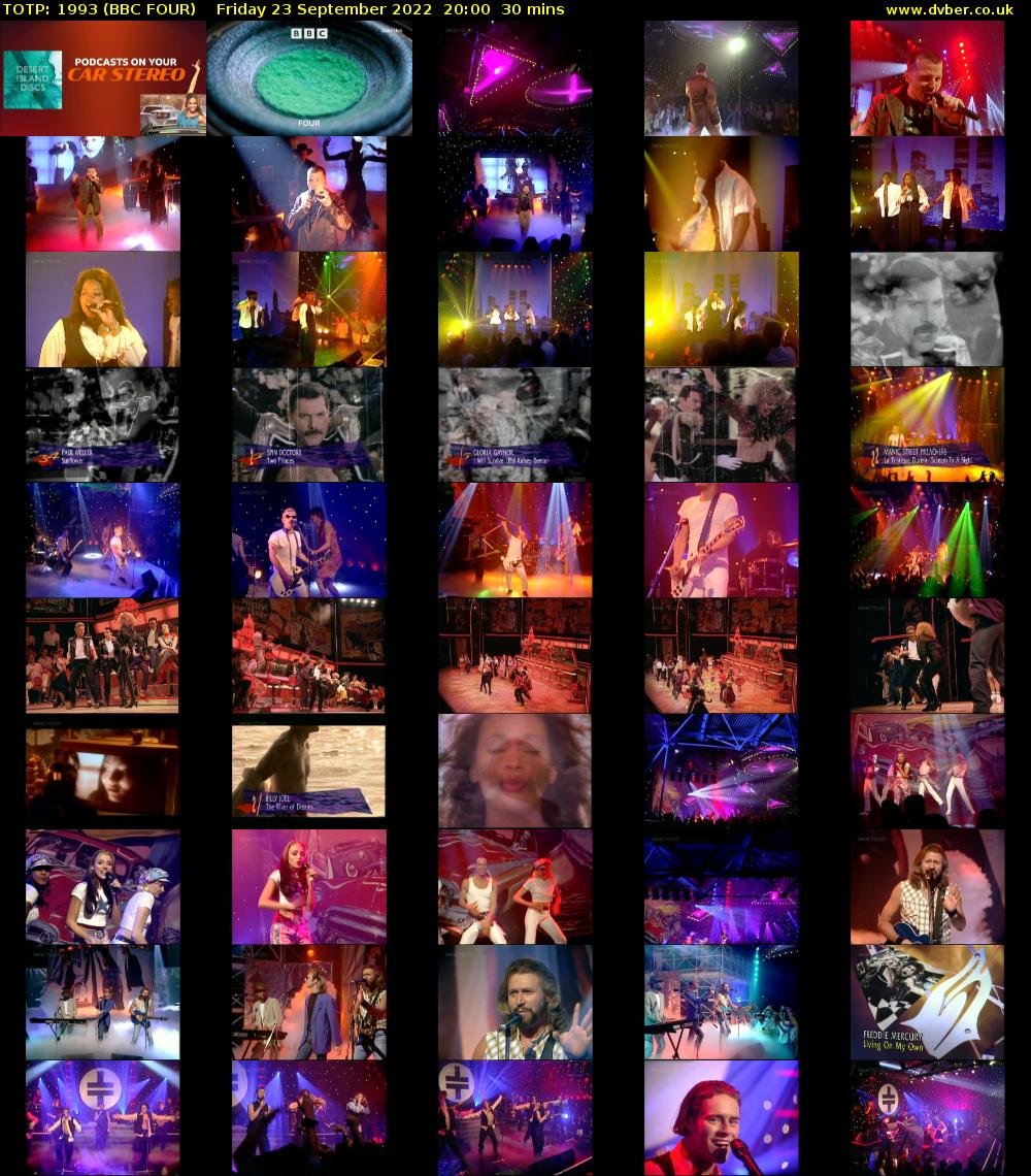 TOTP: 1993 (BBC FOUR) Friday 23 September 2022 20:00 - 20:30