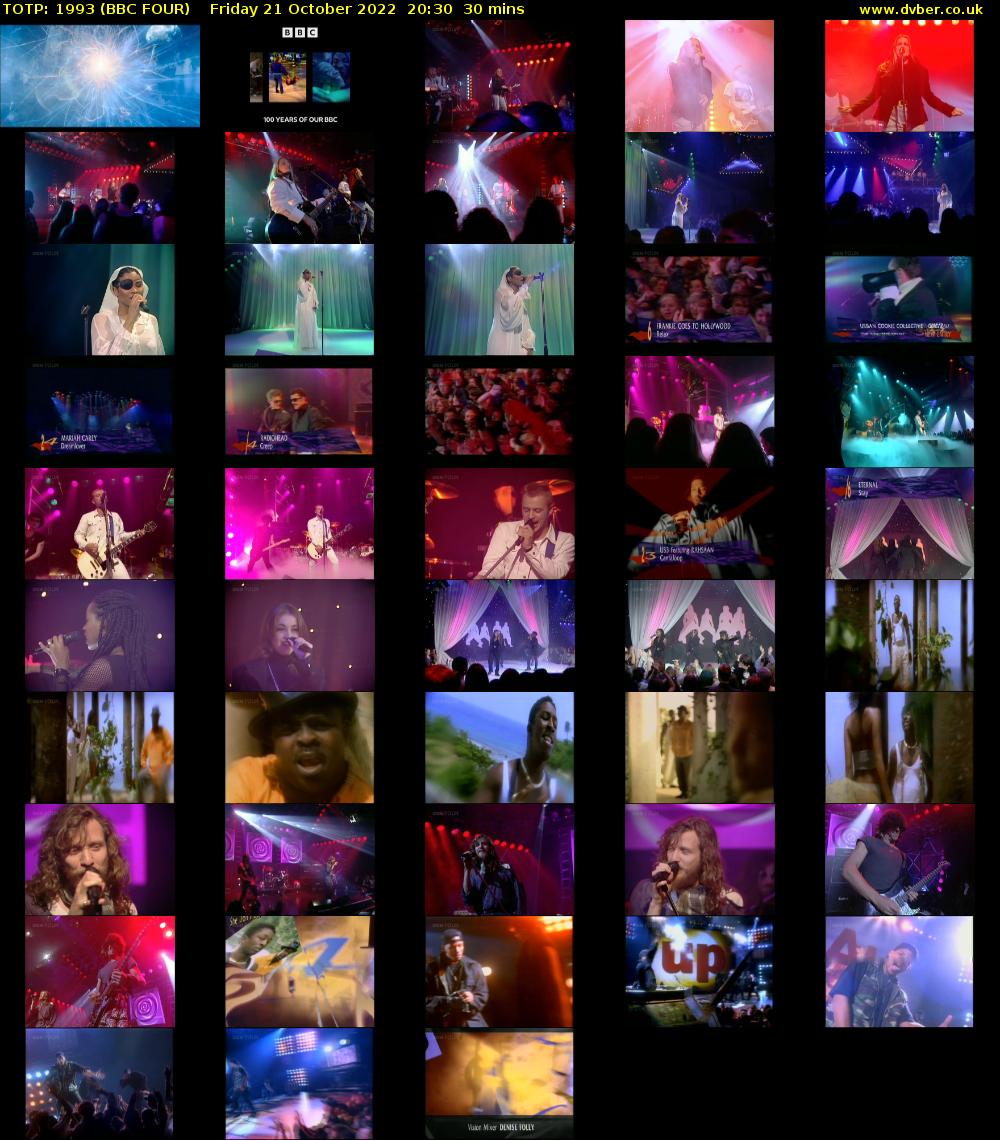 TOTP: 1993 (BBC FOUR) Friday 21 October 2022 20:30 - 21:00