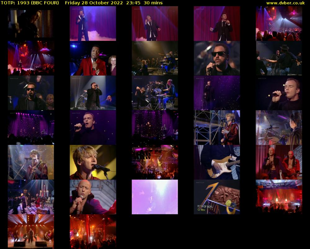 TOTP: 1993 (BBC FOUR) Friday 28 October 2022 23:45 - 00:15