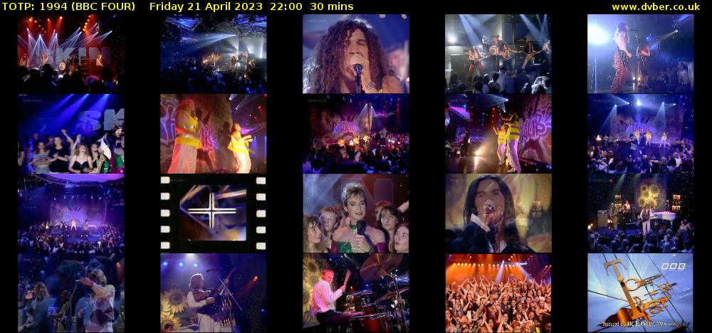 TOTP: 1994 (BBC FOUR) Friday 21 April 2023 22:00 - 22:30