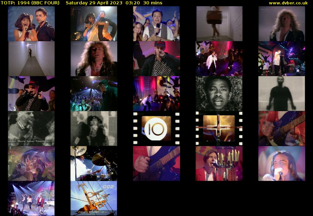 TOTP: 1994 (BBC FOUR) Saturday 29 April 2023 03:20 - 03:50