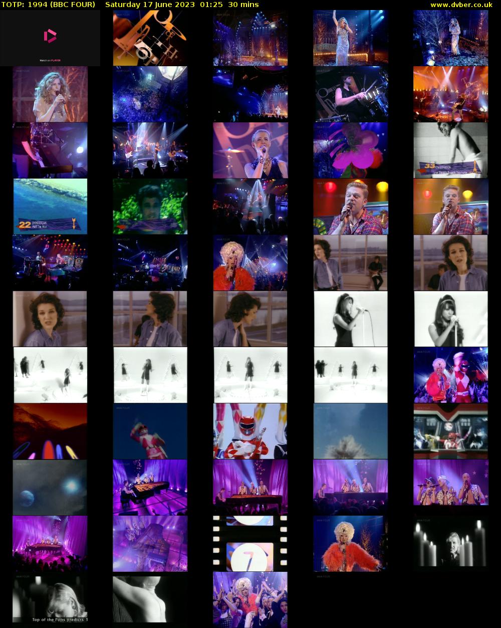 TOTP: 1994 (BBC FOUR) Saturday 17 June 2023 01:25 - 01:55
