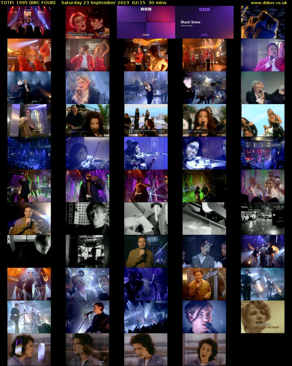 TOTP: 1995 (BBC FOUR) Saturday 23 September 2023 02:15 - 02:45