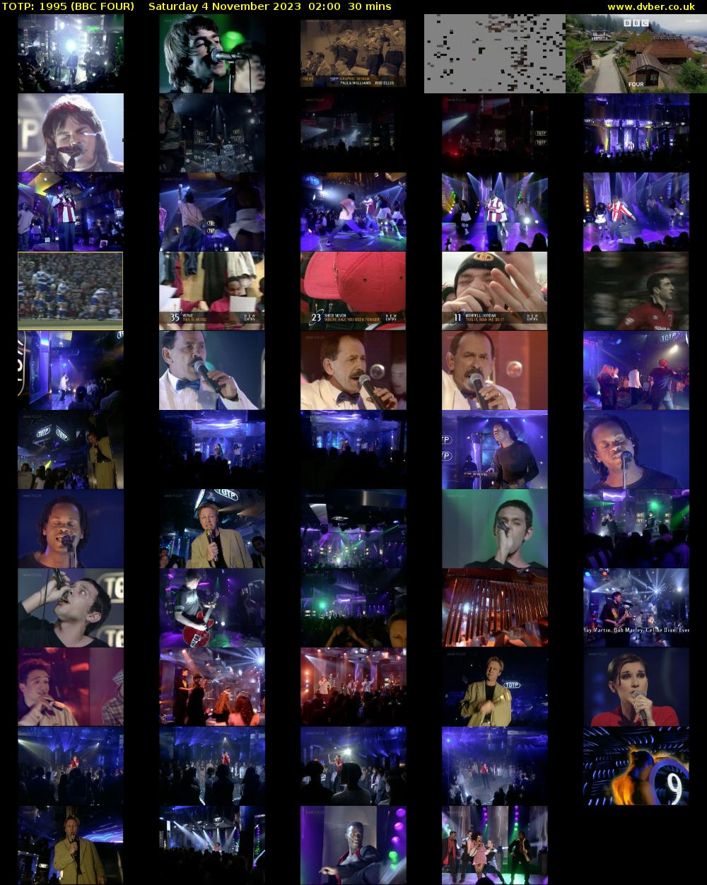 TOTP: 1995 (BBC FOUR) Saturday 4 November 2023 02:00 - 02:30