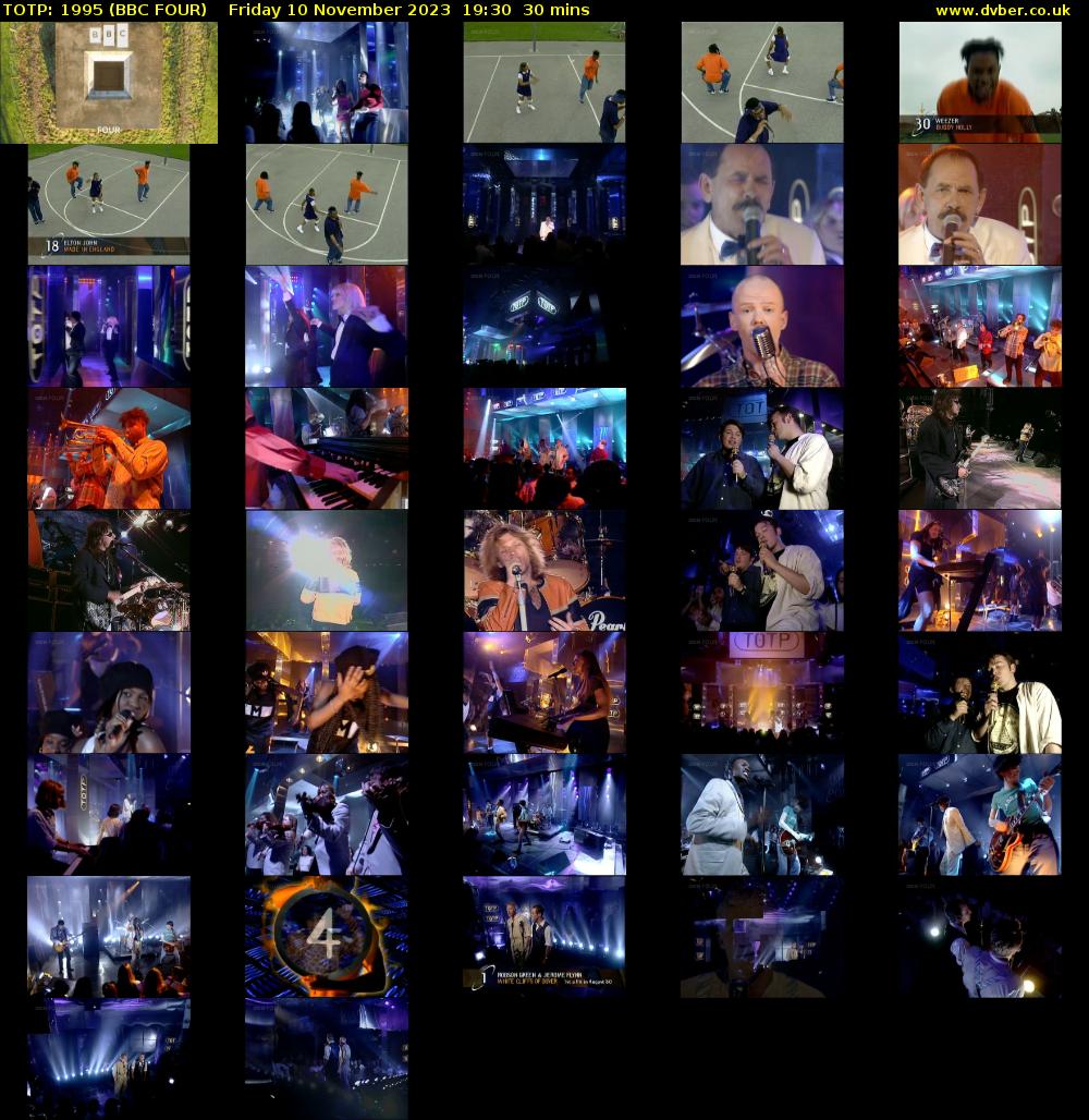 TOTP: 1995 (BBC FOUR) Friday 10 November 2023 19:30 - 20:00