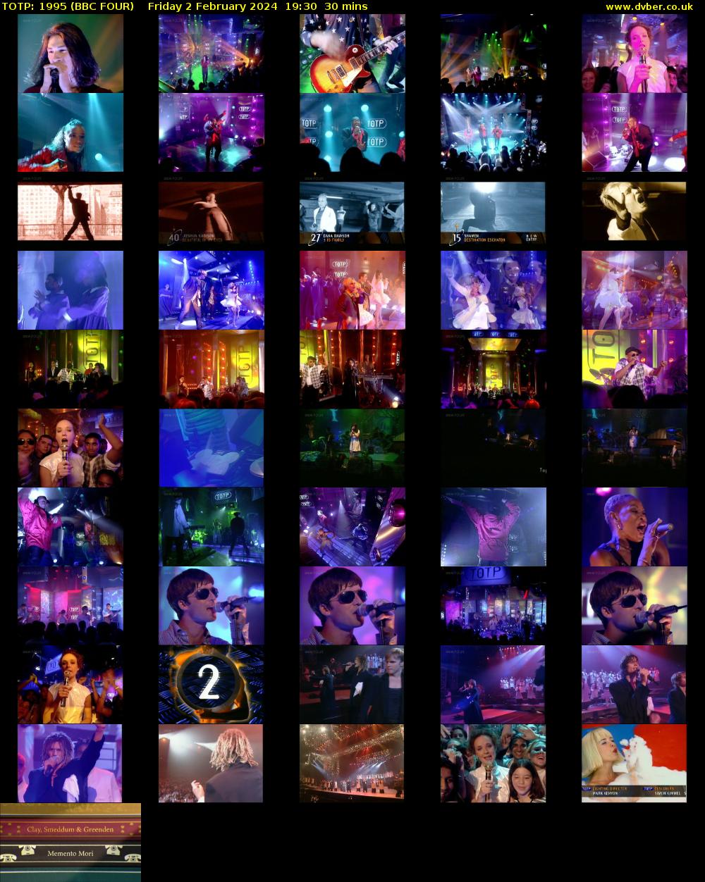 TOTP: 1995 (BBC FOUR) Friday 2 February 2024 19:30 - 20:00