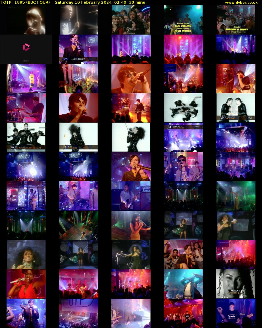 TOTP: 1995 (BBC FOUR) Saturday 10 February 2024 02:40 - 03:10