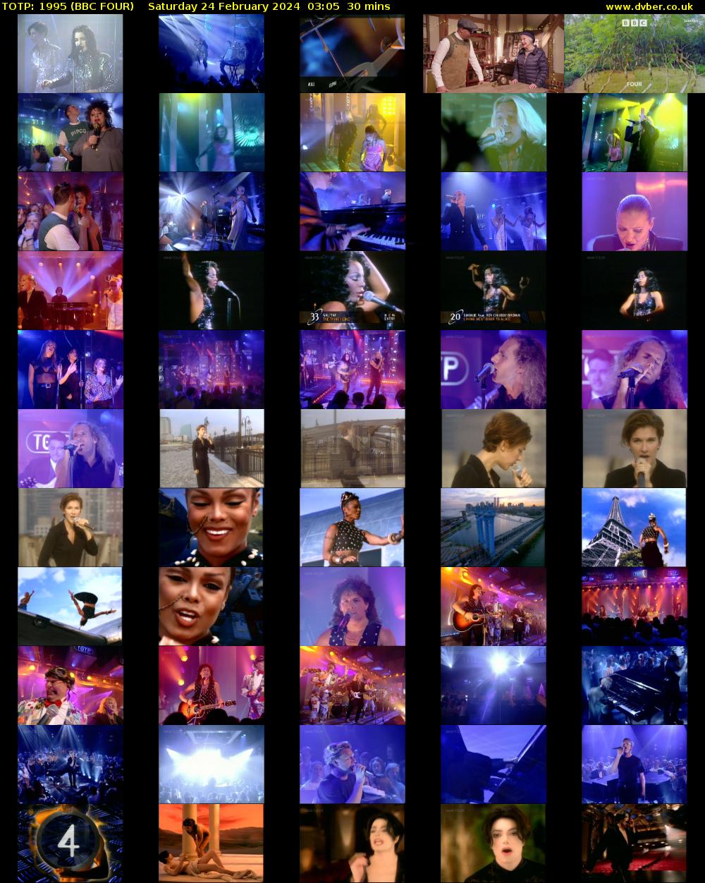 TOTP: 1995 (BBC FOUR) Saturday 24 February 2024 03:05 - 03:35