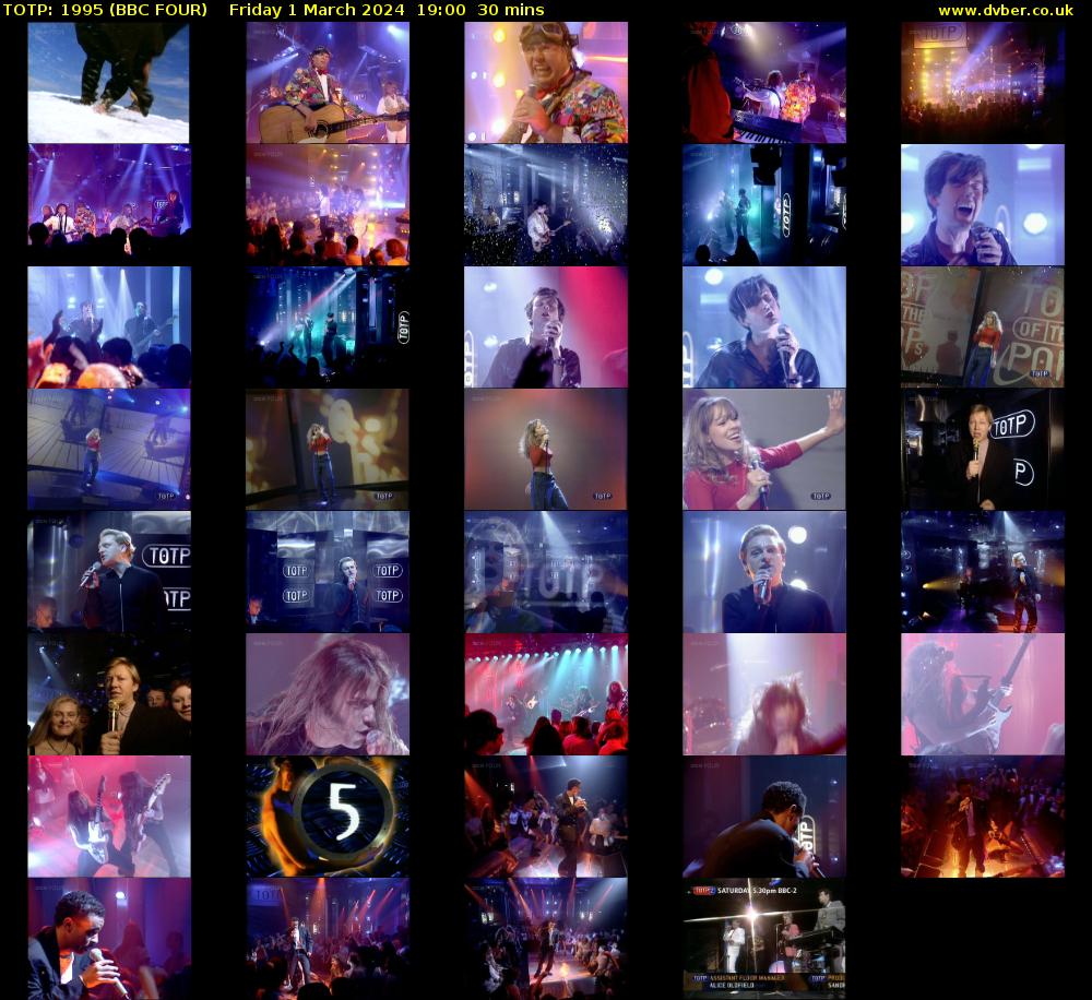 TOTP: 1995 (BBC FOUR) Friday 1 March 2024 19:00 - 19:30
