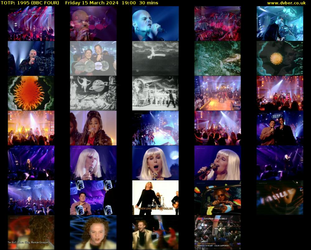 TOTP: 1995 (BBC FOUR) Friday 15 March 2024 19:00 - 19:30