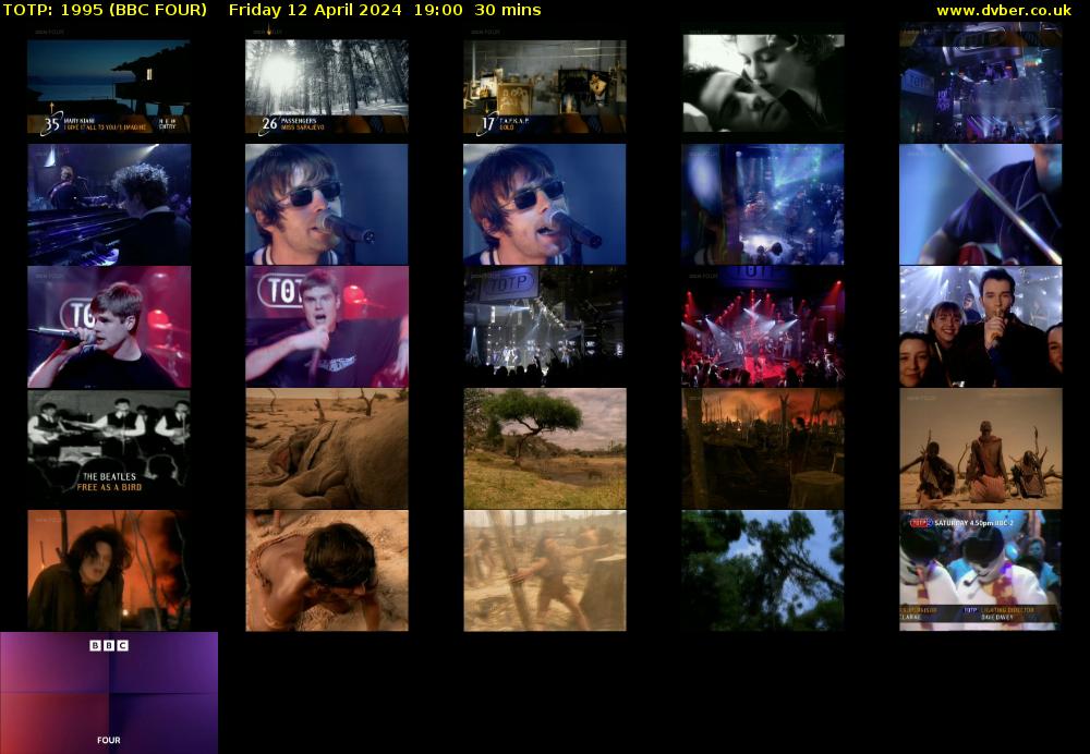 TOTP: 1995 (BBC FOUR) Friday 12 April 2024 19:00 - 19:30