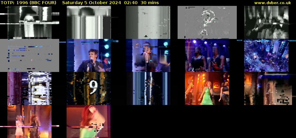 TOTP: 1996 (BBC FOUR) Saturday 5 October 2024 02:40 - 03:10