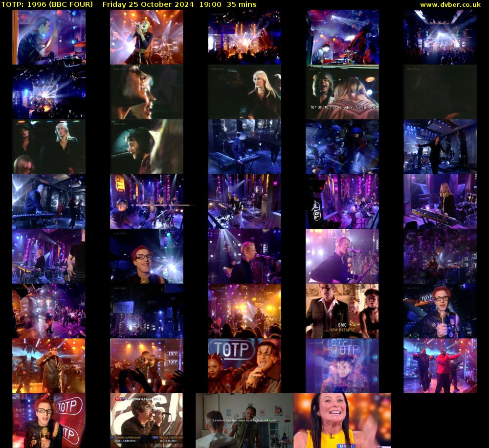 TOTP: 1996 (BBC FOUR) Friday 25 October 2024 19:00 - 19:35