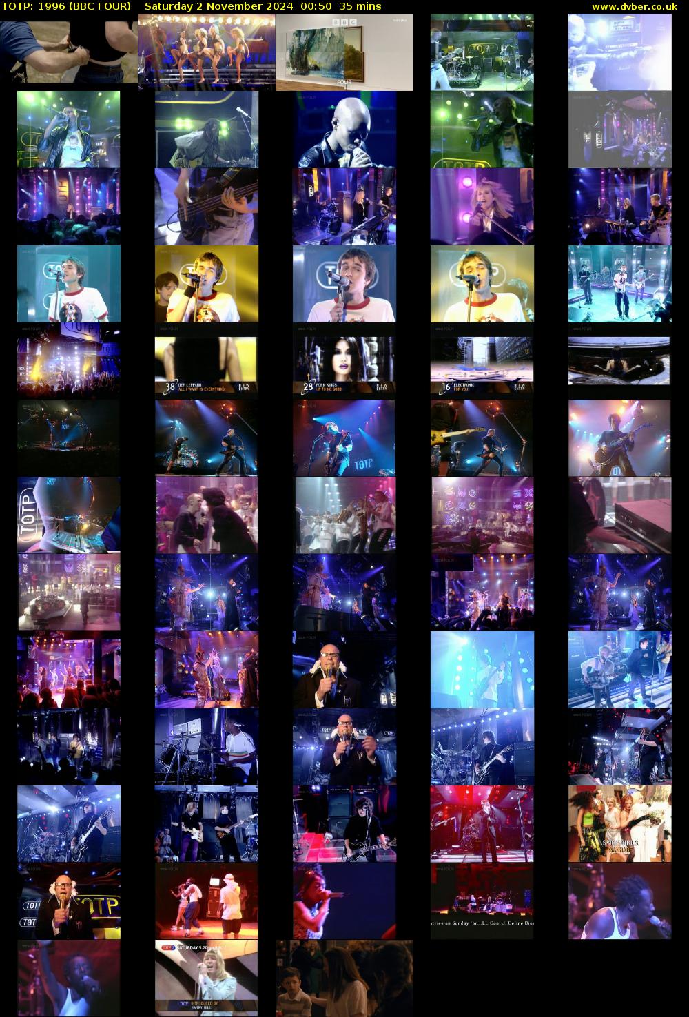 TOTP: 1996 (BBC FOUR) Saturday 2 November 2024 00:50 - 01:25