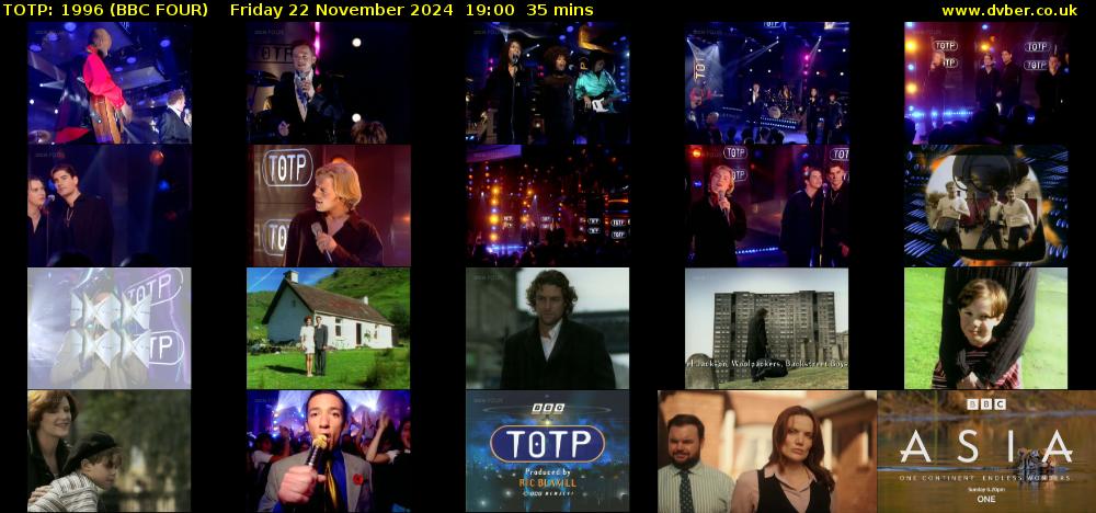 TOTP: 1996 (BBC FOUR) Friday 22 November 2024 19:00 - 19:35