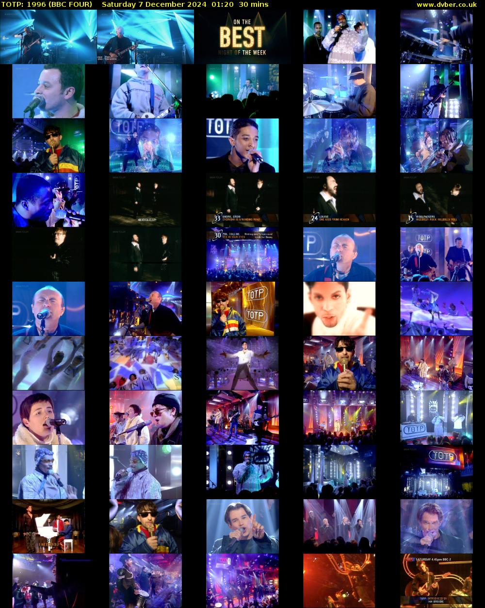 TOTP: 1996 (BBC FOUR) Saturday 7 December 2024 01:20 - 01:50