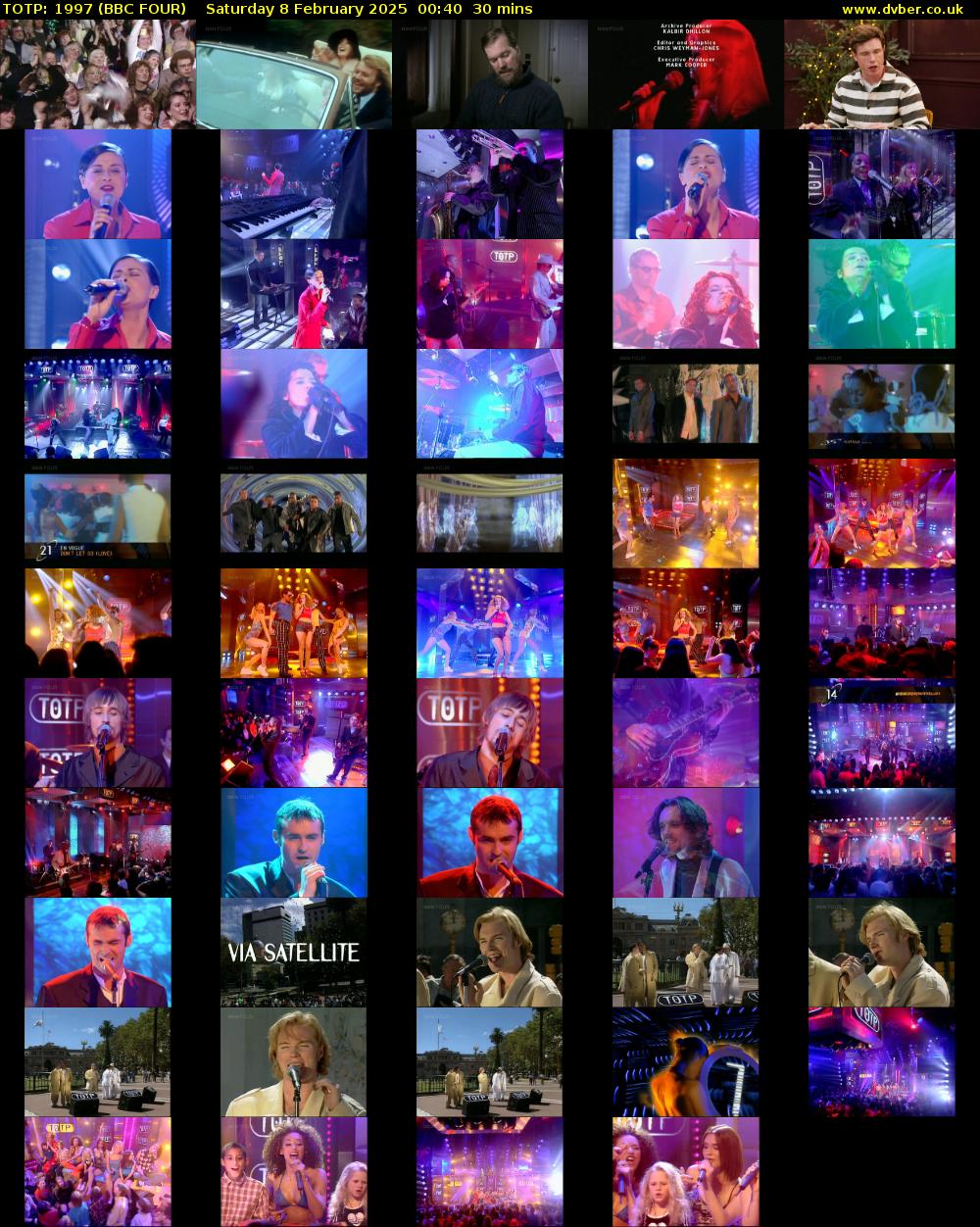 TOTP: 1997 (BBC FOUR) Saturday 8 February 2025 00:40 - 01:10