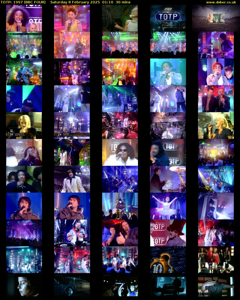 TOTP: 1997 (BBC FOUR) Saturday 8 February 2025 01:10 - 01:40