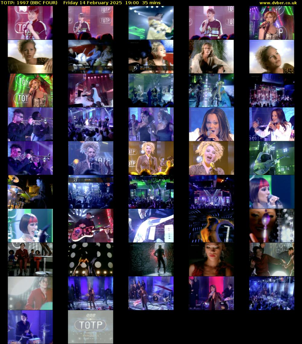 TOTP: 1997 (BBC FOUR) Friday 14 February 2025 19:00 - 19:35