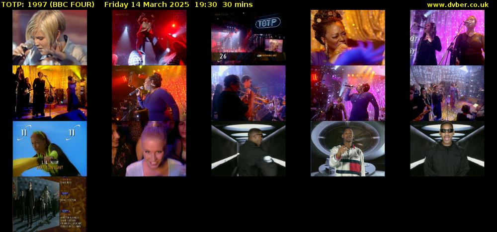 TOTP: 1997 (BBC FOUR) Friday 14 March 2025 19:30 - 20:00