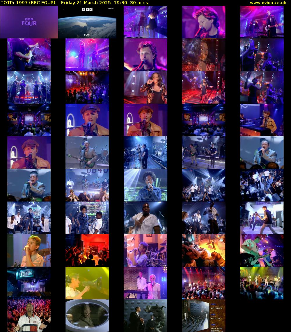 TOTP: 1997 (BBC FOUR) Friday 21 March 2025 19:30 - 20:00