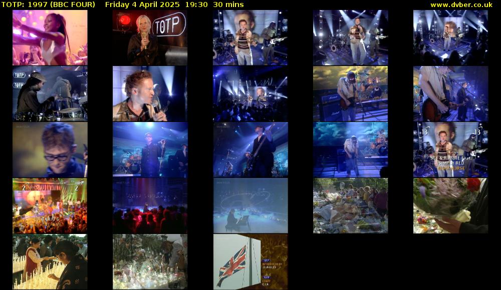 TOTP: 1997 (BBC FOUR) Friday 4 April 2025 19:30 - 20:00