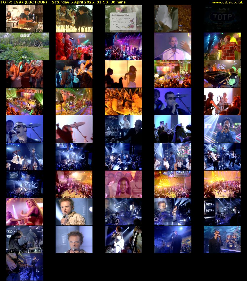 TOTP: 1997 (BBC FOUR) Saturday 5 April 2025 01:50 - 02:20