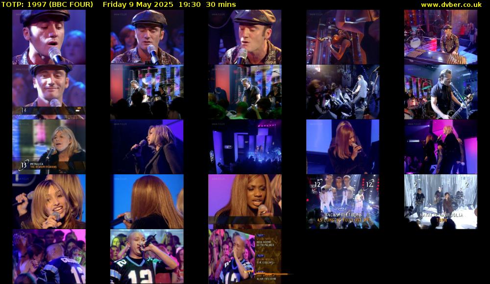 TOTP: 1997 (BBC FOUR) Friday 9 May 2025 19:30 - 20:00