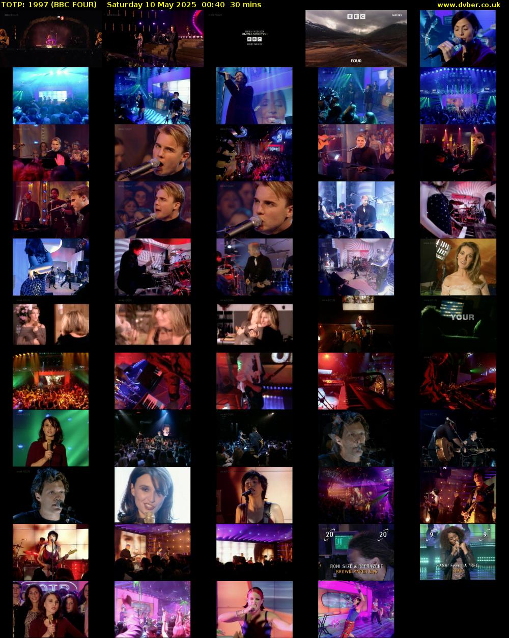 TOTP: 1997 (BBC FOUR) Saturday 10 May 2025 00:40 - 01:10