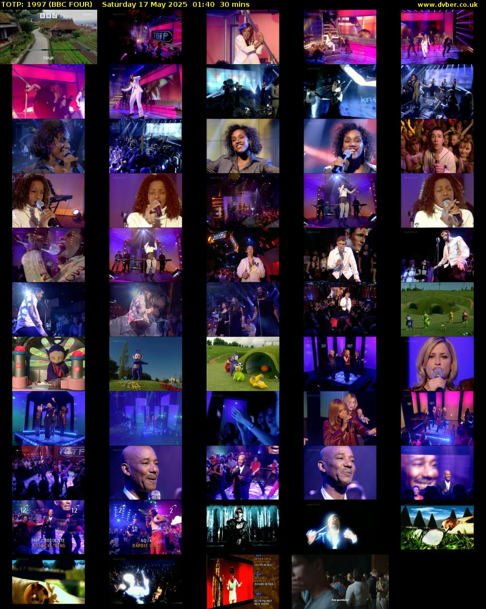 TOTP: 1997 (BBC FOUR) Saturday 17 May 2025 01:40 - 02:10