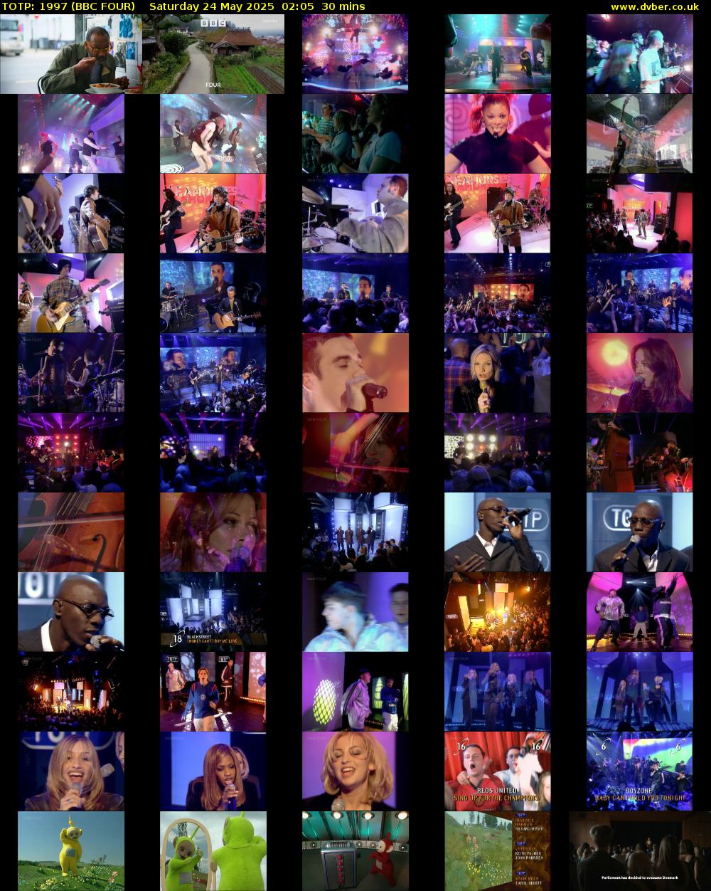 TOTP: 1997 (BBC FOUR) Saturday 24 May 2025 02:05 - 02:35