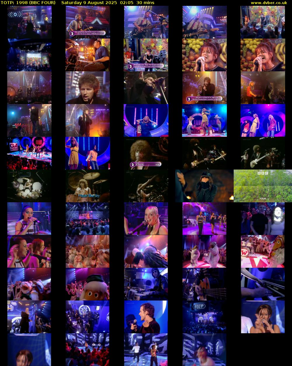 TOTP: 1998 (BBC FOUR) Saturday 9 August 2025 02:05 - 02:35