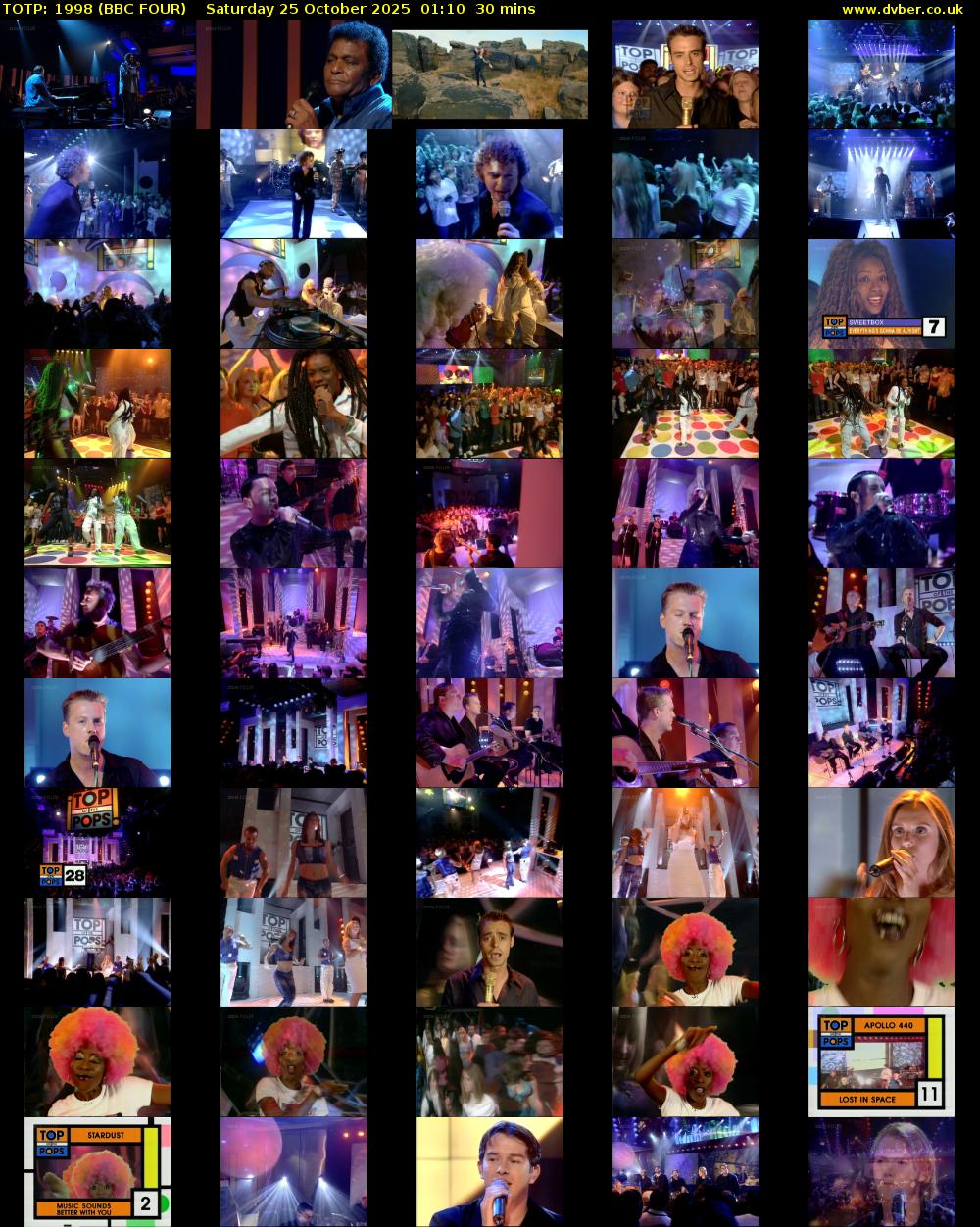 TOTP: 1998 (BBC FOUR) Saturday 25 October 2025 01:10 - 01:40