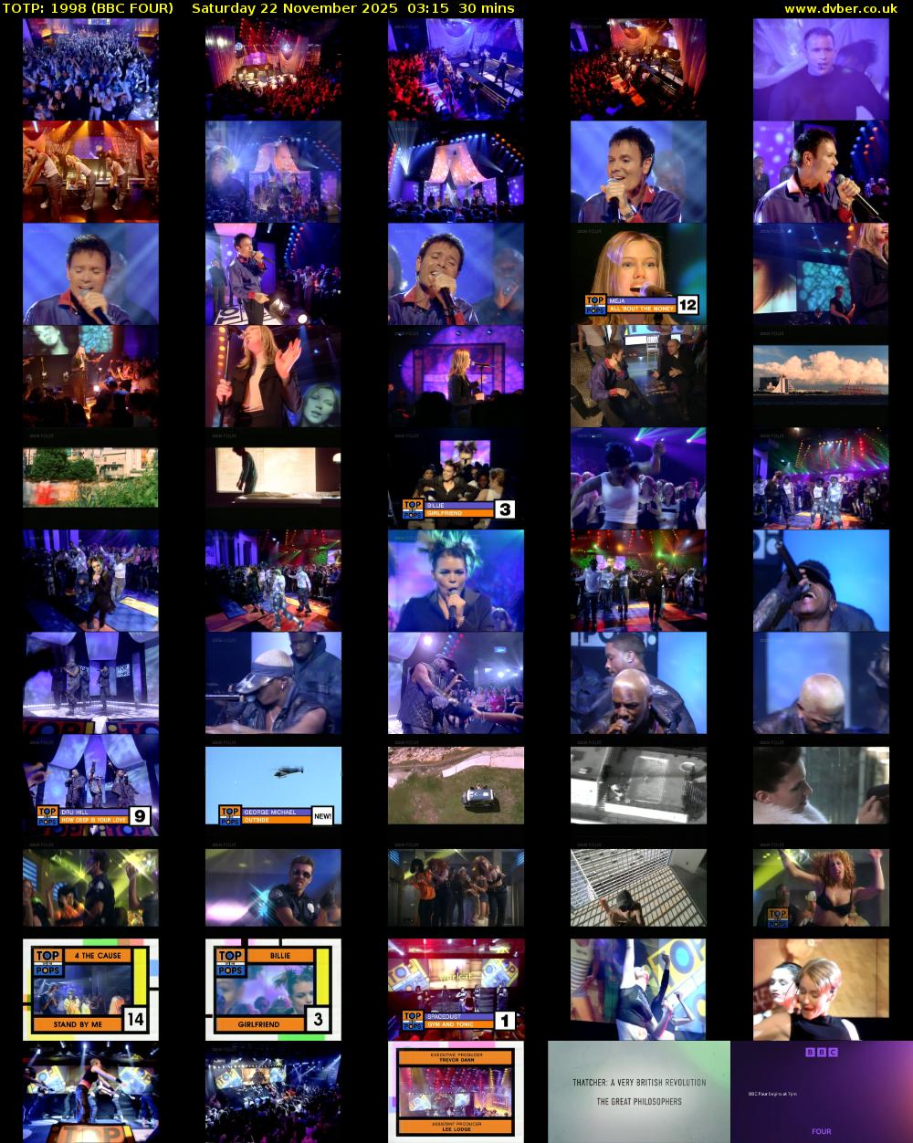 TOTP: 1998 (BBC FOUR) Saturday 22 November 2025 03:15 - 03:45