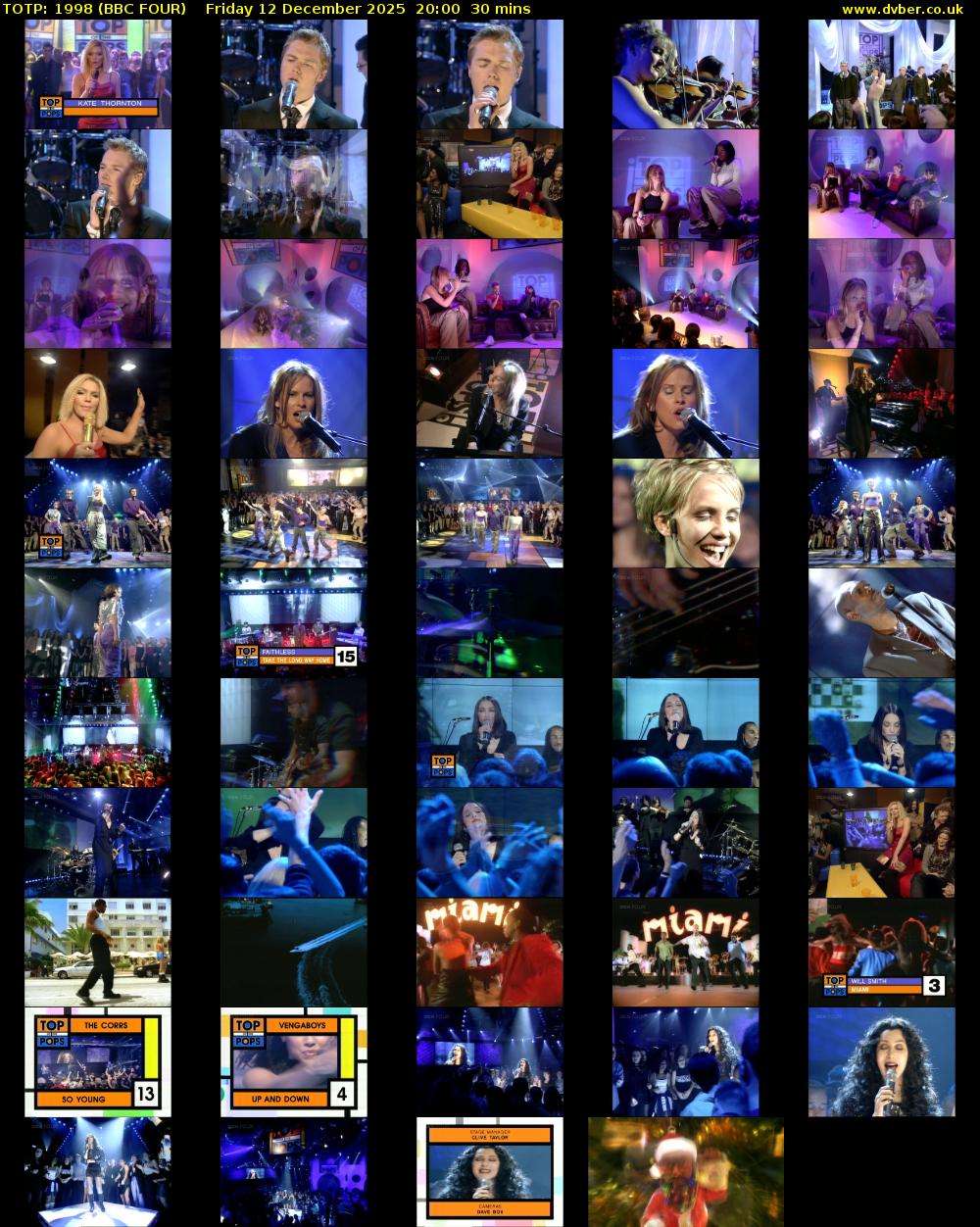 TOTP: 1998 (BBC FOUR) Friday 12 December 2025 20:00 - 20:30