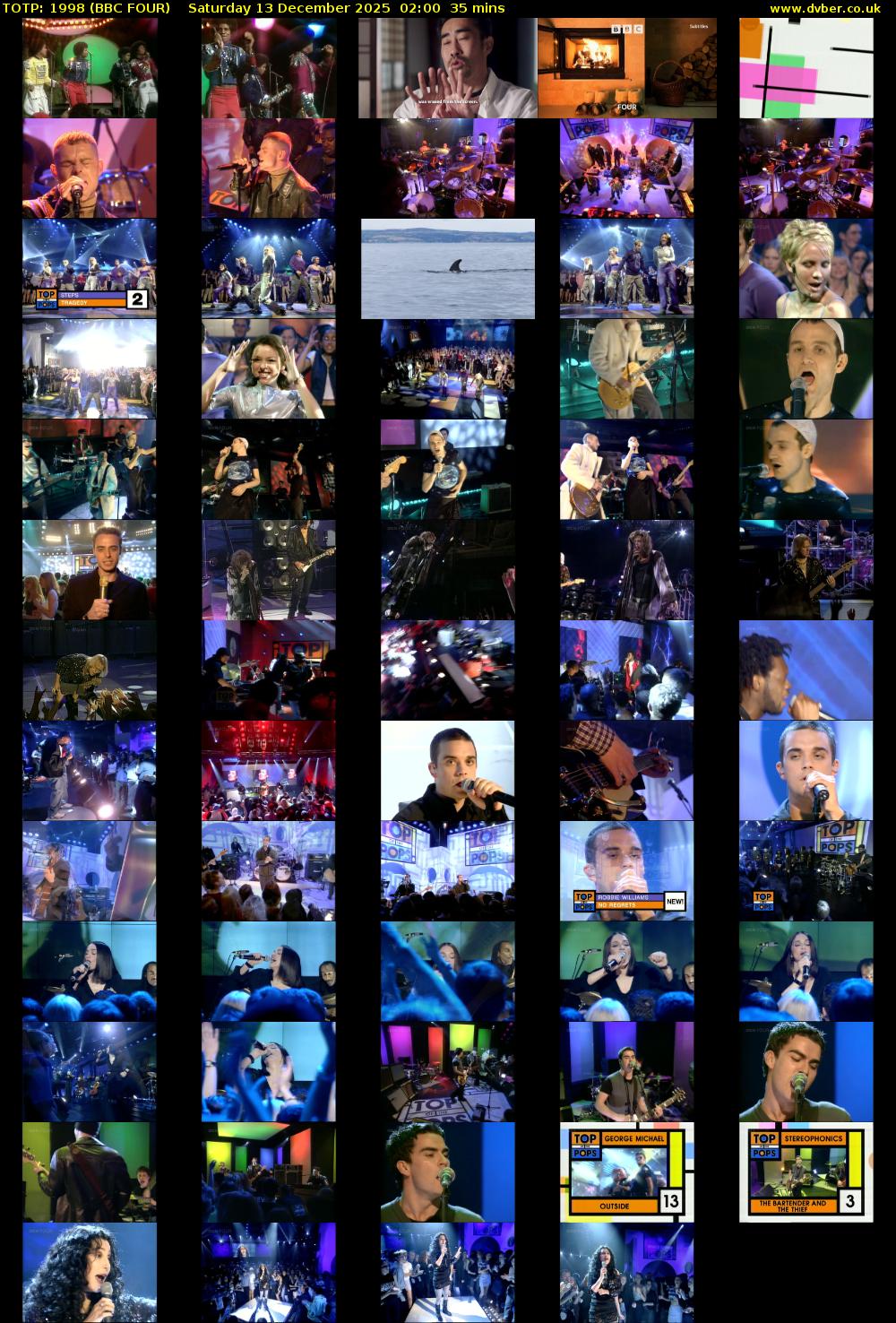TOTP: 1998 (BBC FOUR) Saturday 13 December 2025 02:00 - 02:35