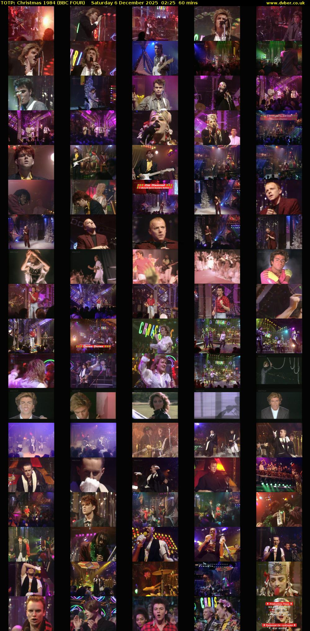 TOTP: Christmas 1984 (BBC FOUR) Saturday 6 December 2025 02:25 - 03:25