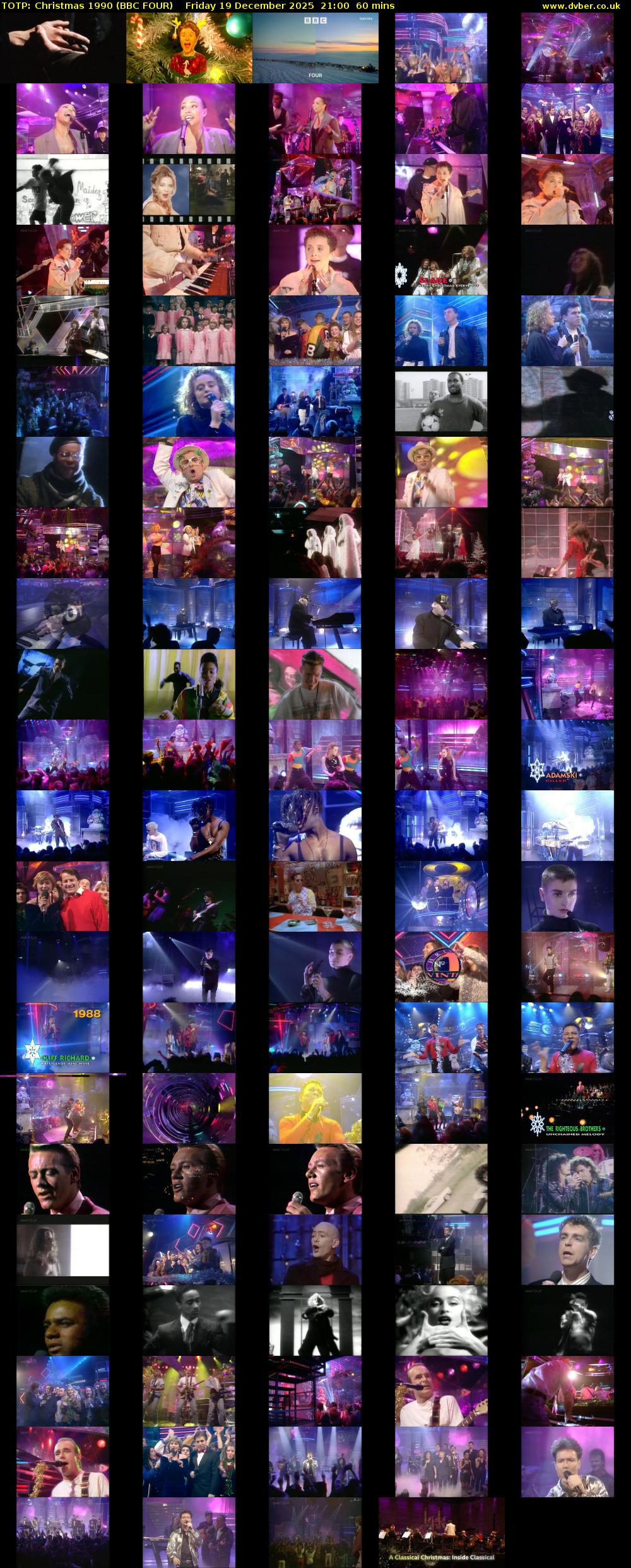 TOTP: Christmas 1990 (BBC FOUR) Friday 19 December 2025 21:00 - 22:00