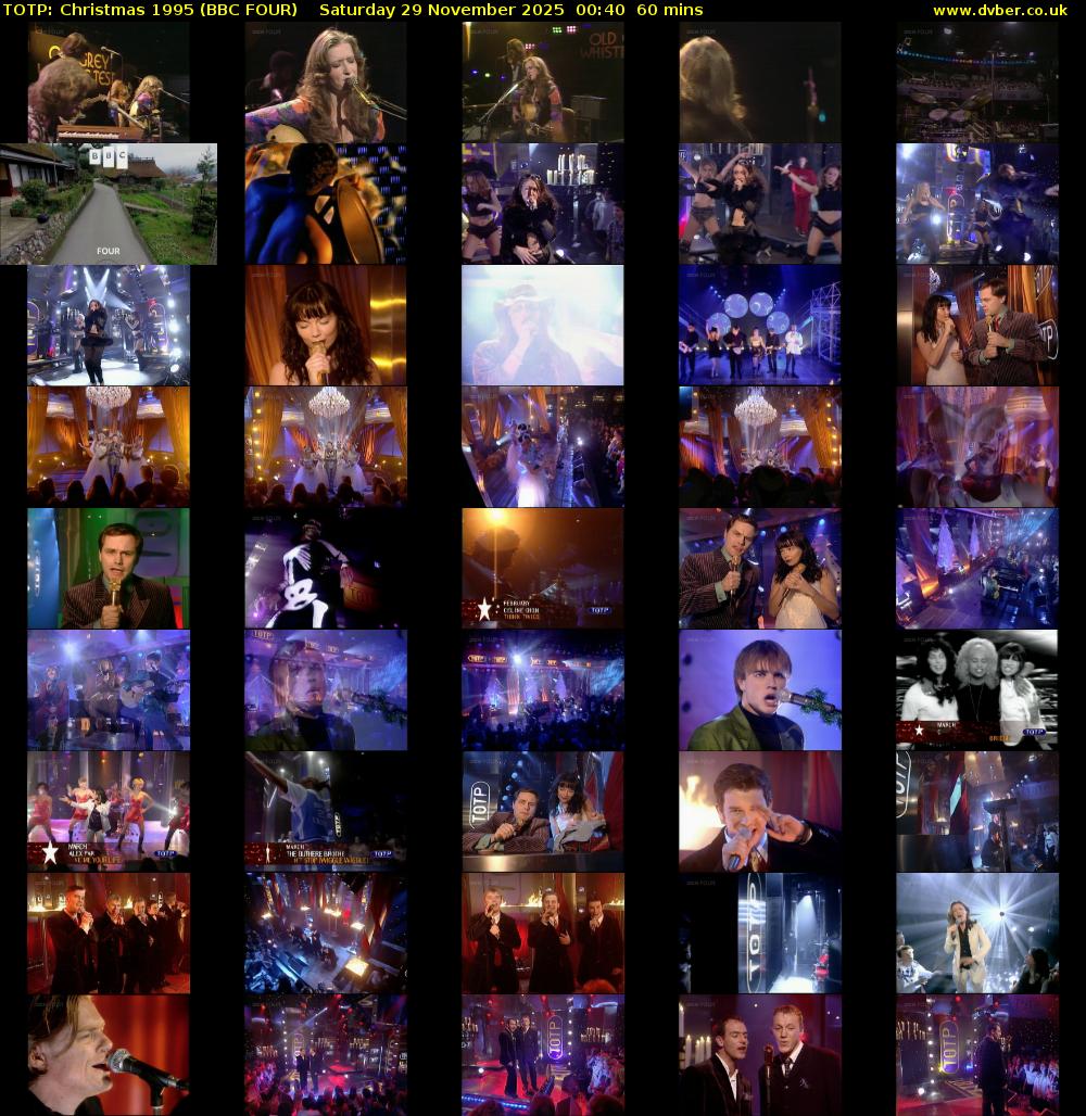 TOTP: Christmas 1995 (BBC FOUR) Saturday 29 November 2025 00:40 - 01:40