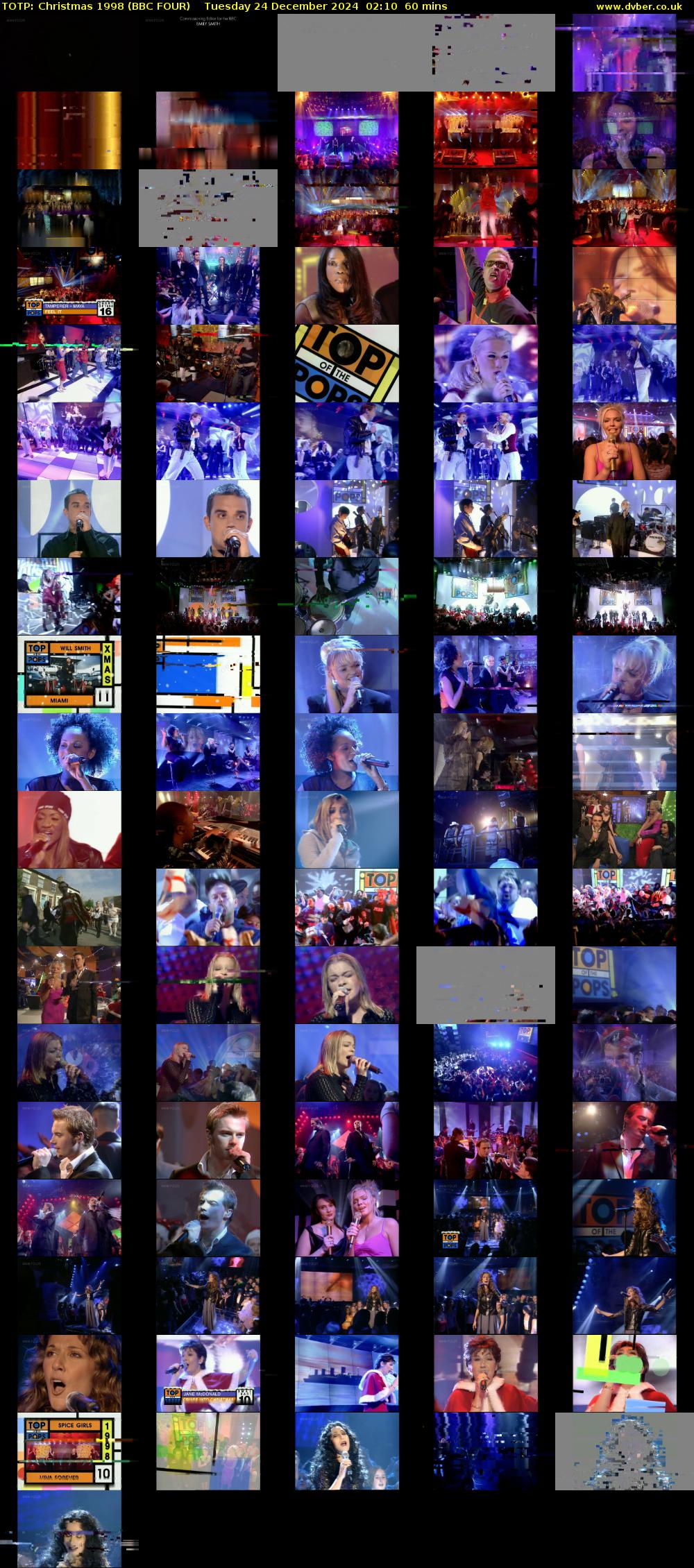 TOTP: Christmas 1998 (BBC FOUR) Tuesday 24 December 2024 02:10 - 03:10