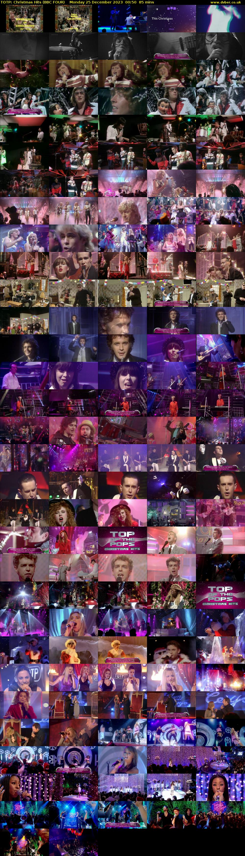 TOTP: Christmas Hits (BBC FOUR) Monday 25 December 2023 00:50 - 02:15