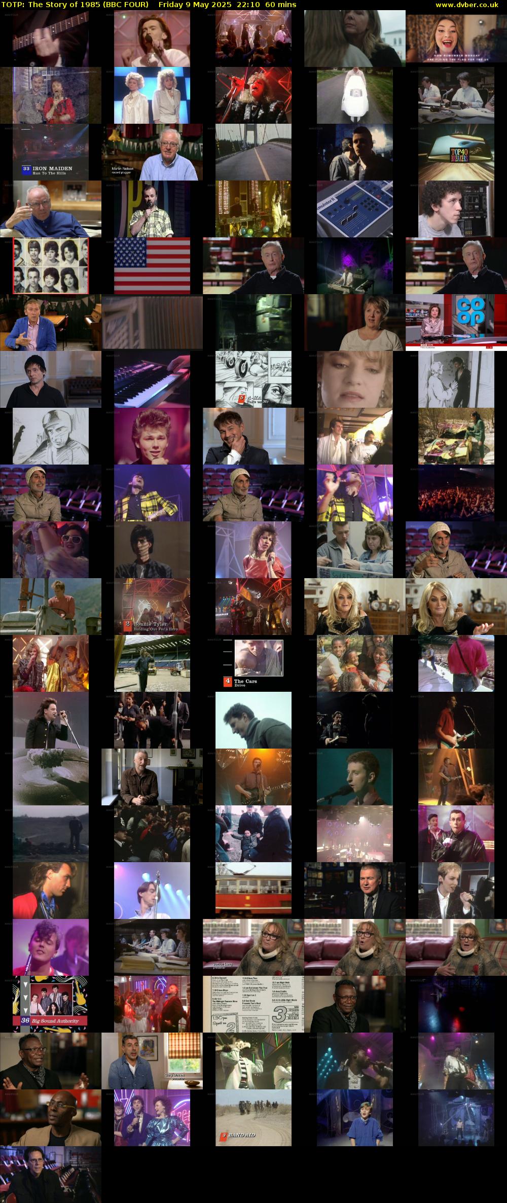 TOTP: The Story of 1985 (BBC FOUR) Friday 9 May 2025 22:10 - 23:10