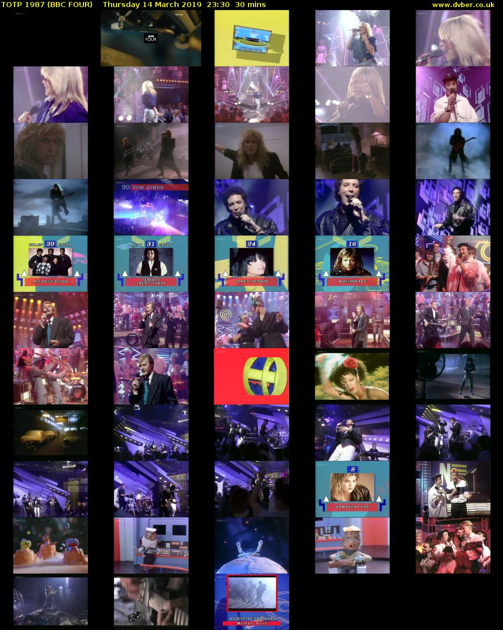 TOTP 1987 (BBC FOUR) Thursday 14 March 2019 23:30 - 00:00
