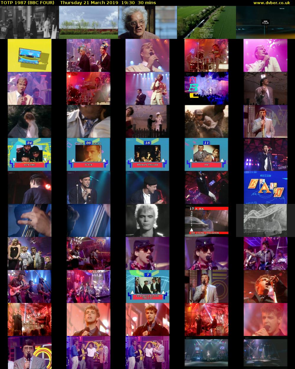 TOTP 1987 (BBC FOUR) Thursday 21 March 2019 19:30 - 20:00