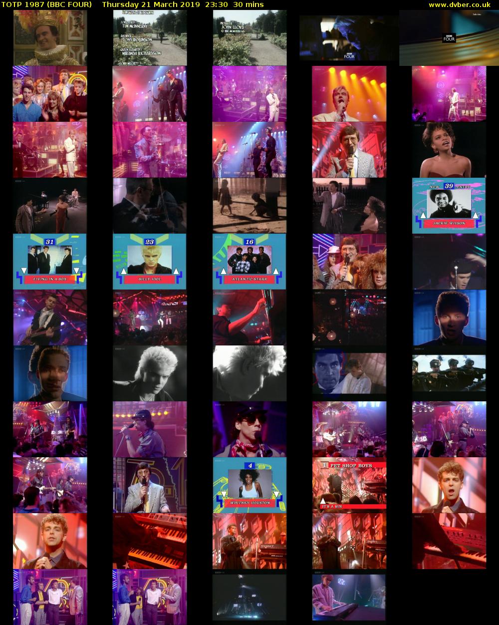 TOTP 1987 (BBC FOUR) Thursday 21 March 2019 23:30 - 00:00