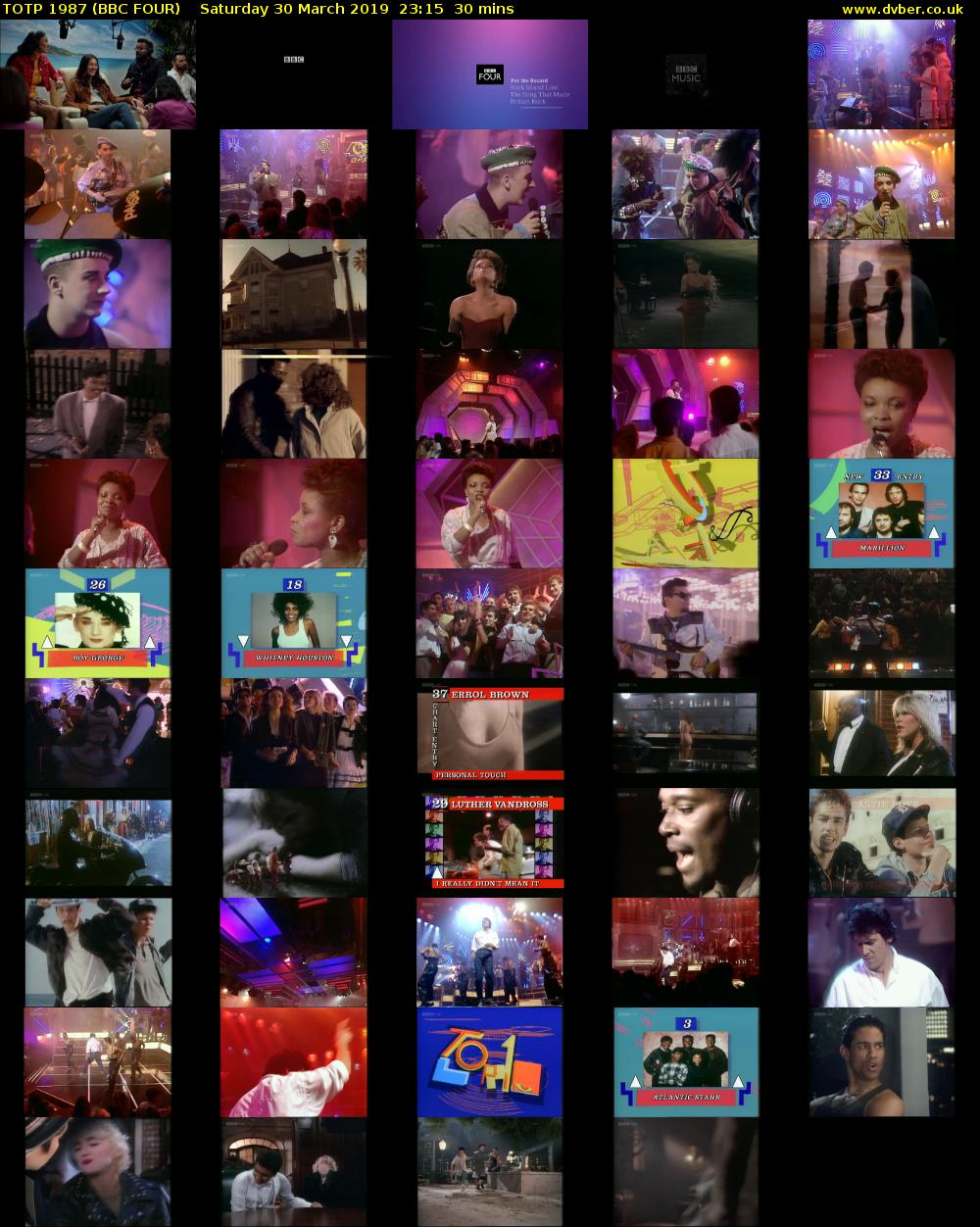 TOTP 1987 (BBC FOUR) Saturday 30 March 2019 23:15 - 23:45