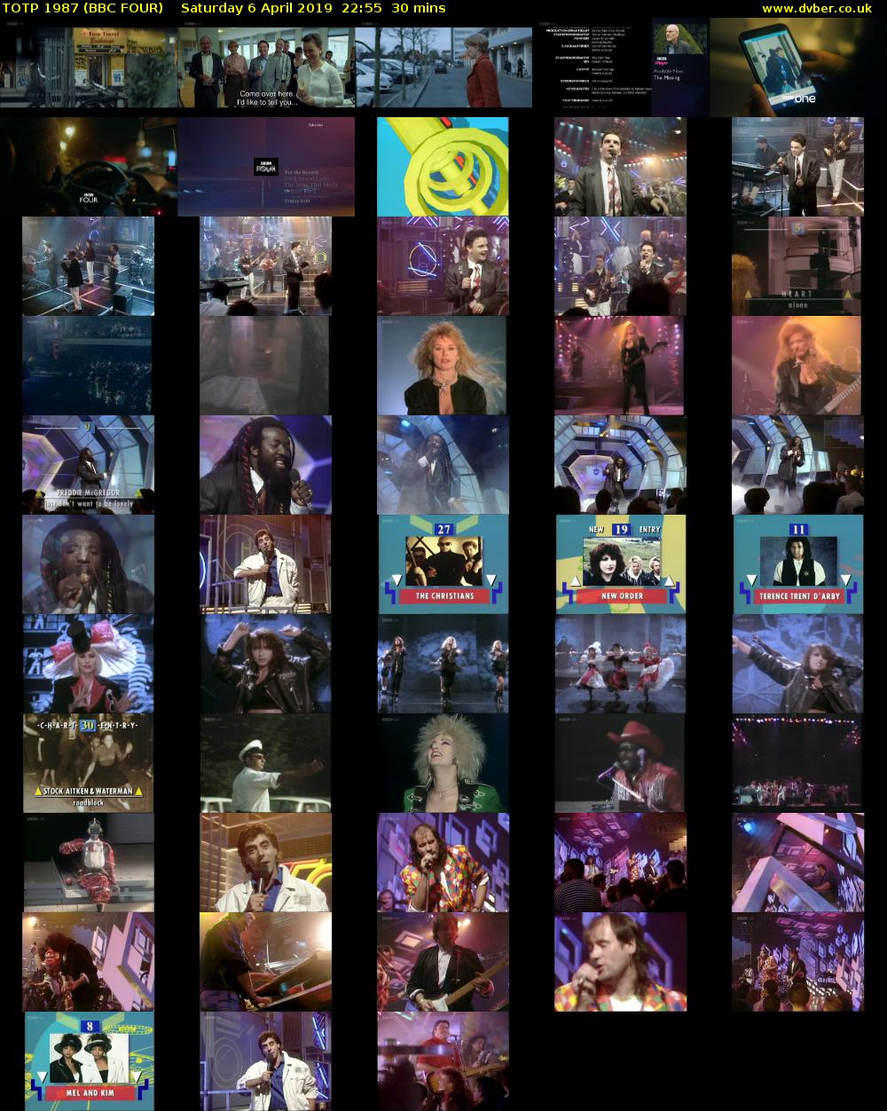 TOTP 1987 (BBC FOUR) Saturday 6 April 2019 22:55 - 23:25