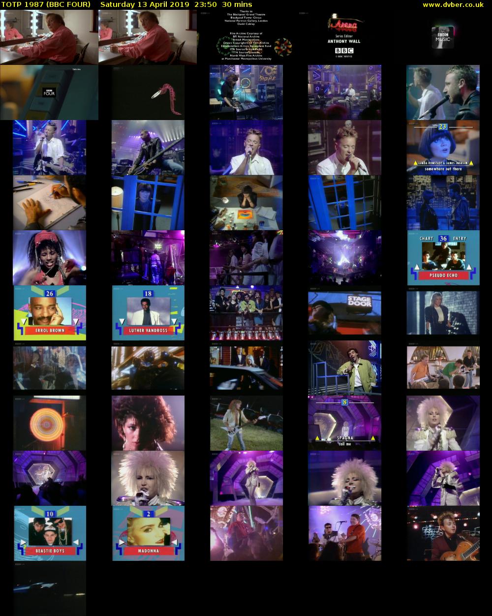 TOTP 1987 (BBC FOUR) Saturday 13 April 2019 23:50 - 00:20