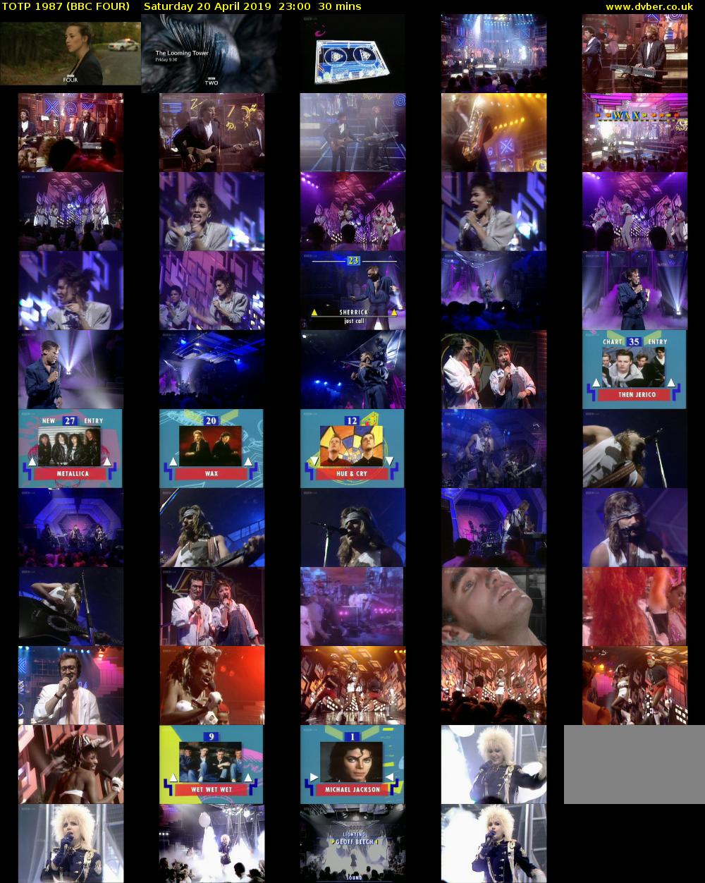 TOTP 1987 (BBC FOUR) Saturday 20 April 2019 23:00 - 23:30